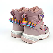 Дитячі зимові термо черевики для дівчинки рожеві Tom.m, фото 3