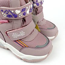 Дитячі зимові термо черевики для дівчинки рожеві Tom.m, фото 5
