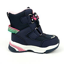 Дитячі зимові термо черевики для дівчинки сині Tom.m, фото 3