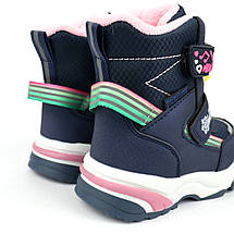 Дитячі зимові термо черевики для дівчинки сині Tom.m, фото 4