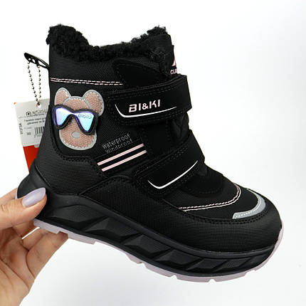Зимові черевики Bi&Ki чорні для дівчинки, фото 1
