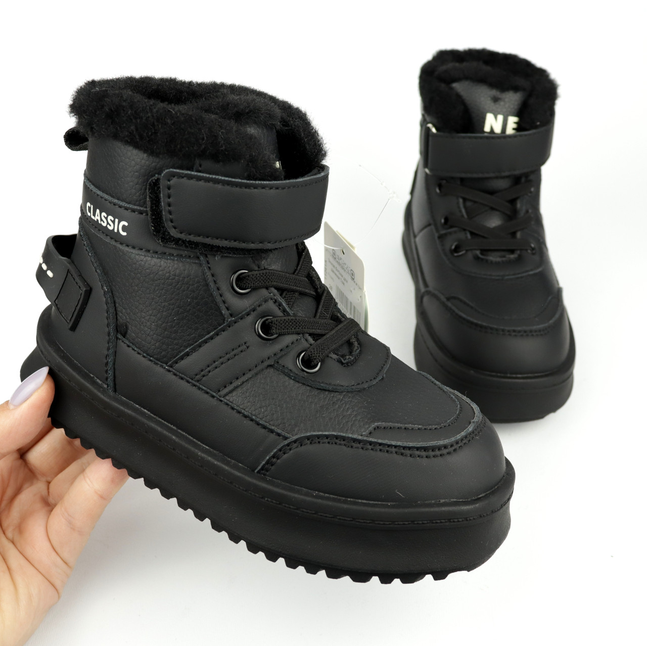 Дитячі зимові черевики чорні для дівчинки Том.м