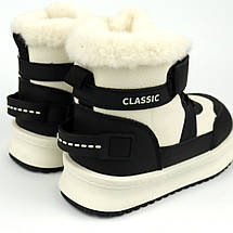 Дитячі зимові черевики чорно-білі для дівчинки Том.м, фото 3