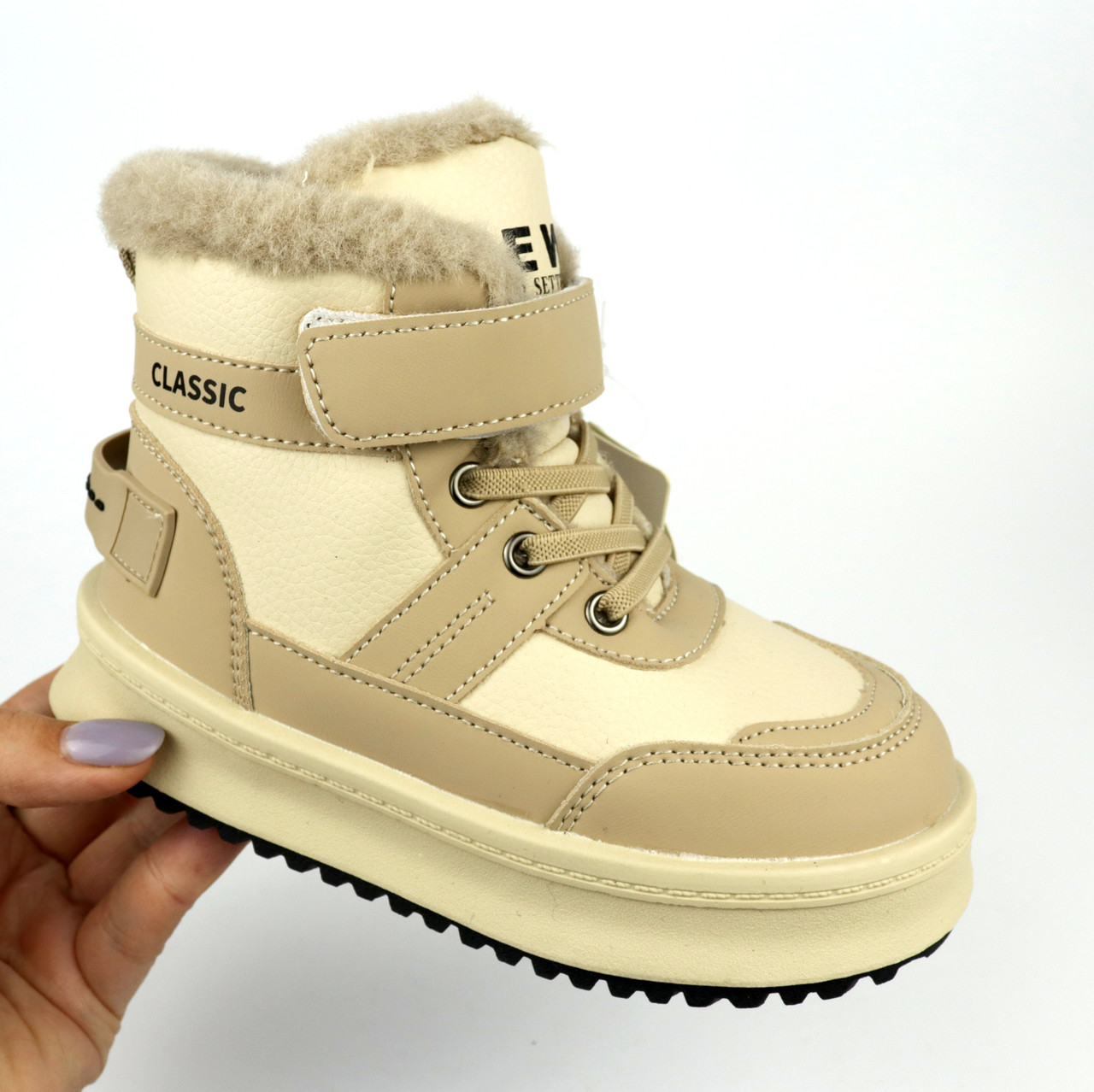 Дитячі зимові черевики бежеві для дівчинки Том.м