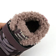 Дитячі зимові черевики для дівчинки фіолетові Tom.m розмір 27 - устілка 17 см, фото 4