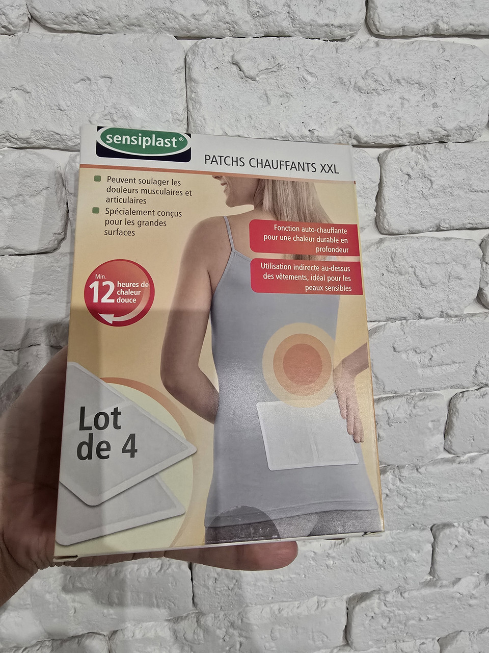 Зігріваючі пластирі Sensiplast PATCHS CHAUFFANTS XXL, фото 1