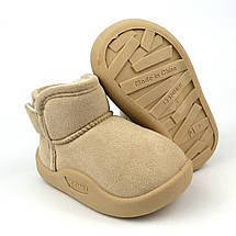 Уггі зимові бежеві дитячі для дівчинки Apawwa, фото 3