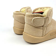 Уггі зимові бежеві дитячі для дівчинки Apawwa, фото 4