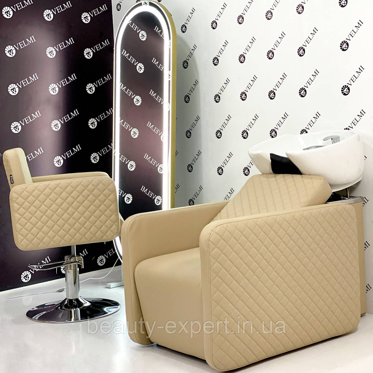 Комплект меблів для перукарень 2в1 Polo Lux меблі для салонів краси (мийка + крісло перукаря), фото 1
