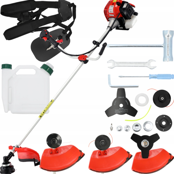 Бензокоса з додатковим обладнанням 52 см3 YATO YT-85005, фото 1