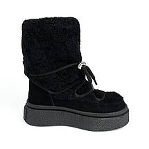 Теплі шкіряні зимові чобітки для дівчинки Bi&Ki, фото 2