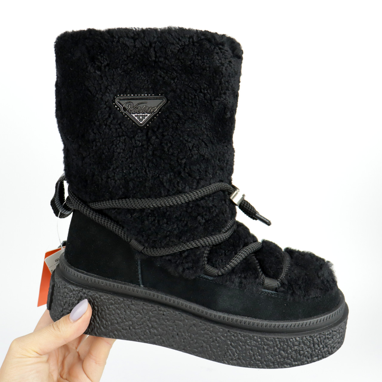 Теплі шкіряні зимові чобітки для дівчинки Bi&Ki