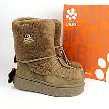 Теплі зимові чобітки коричневі для дівчинки Bi&Ki, фото 5