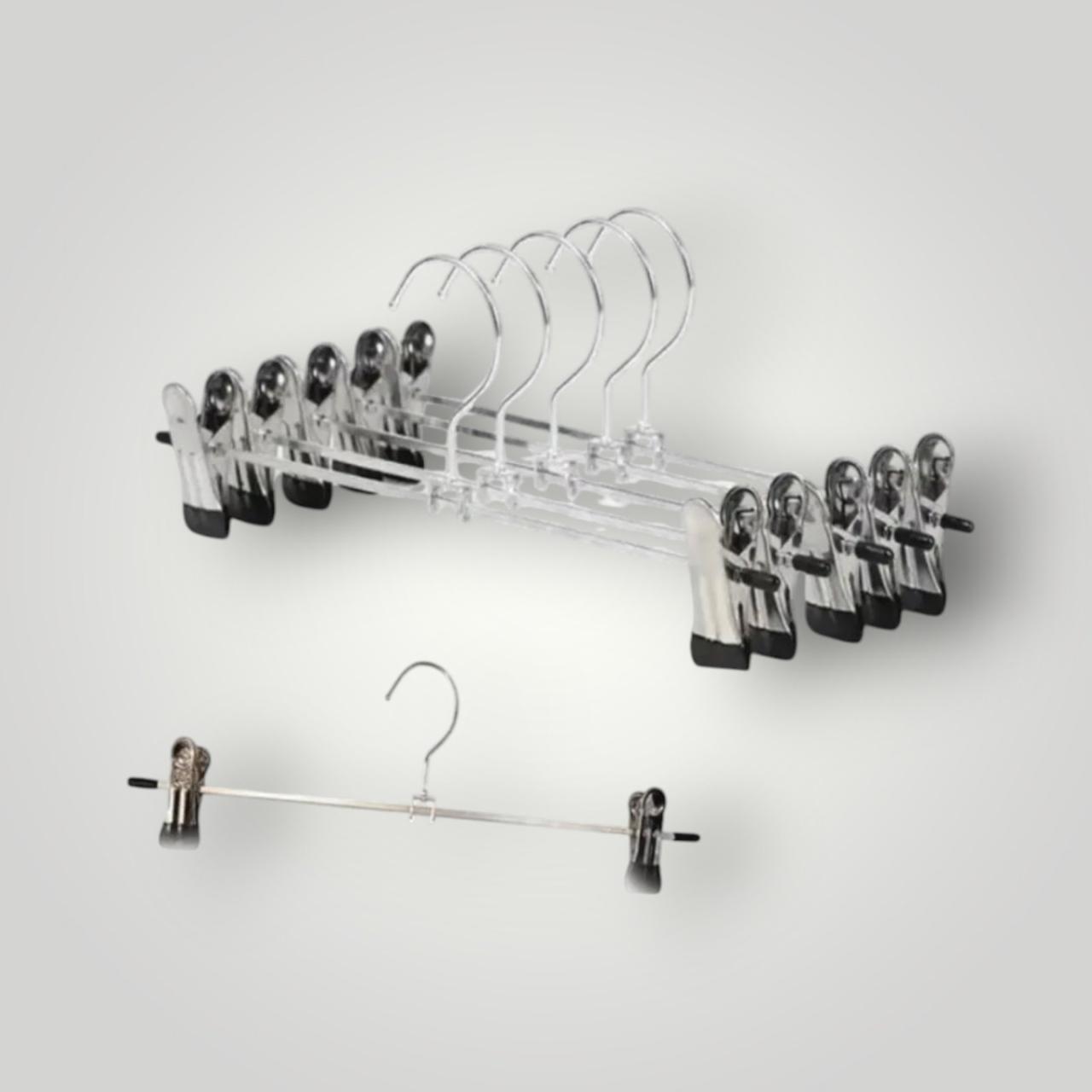 Плечики вішалки з прищіпками 35 см тремпеля для штанів спідниць металеві упаковка 10 шт, фото 1