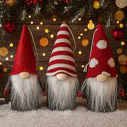 Новорічний ельф 17 см, гном новорічний настільний, настінний, на ялинку, різдвяний гном в асортименті