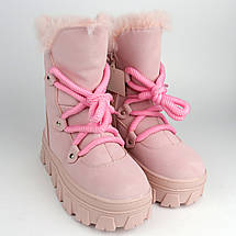 Теплі рожеві зимові черевики підліткові Flip Tom.m, фото 2