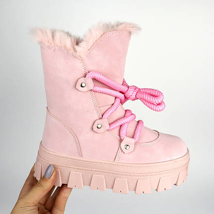 Теплі рожеві зимові черевики підліткові Flip Tom.m, фото 1