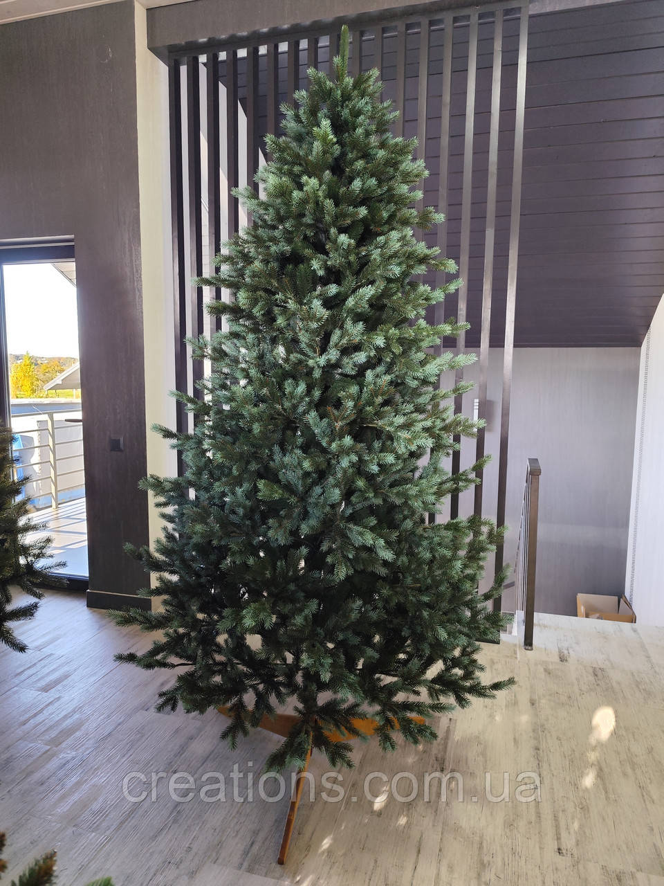 Штучна ялинка лита "Баварська" блакитна 1.5 м, фото 1