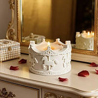 Молд для підсвічника/кашпо «Карусель» невеликого розміру, 1 шт. Для гіпсу, акрилового композиту.