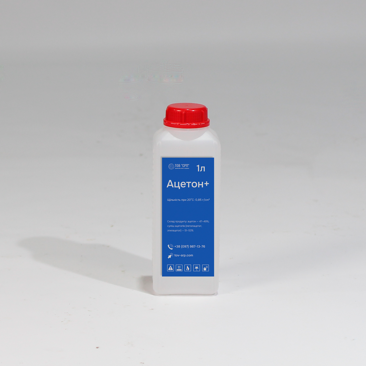 Універсальний розчинник Ацетон+ у флаконах 1л
