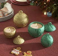 Набір із 2 молдів для підсвічника «Сніжинки»: для тари (основи) + кришки. Дуже м'який та еластичний силікон.