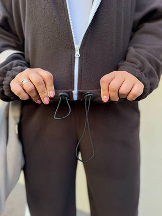 Жіночий теплий спортивний костюм з флісу великого розміру Розміри: 48-50, 52-54, 56-60, фото 2