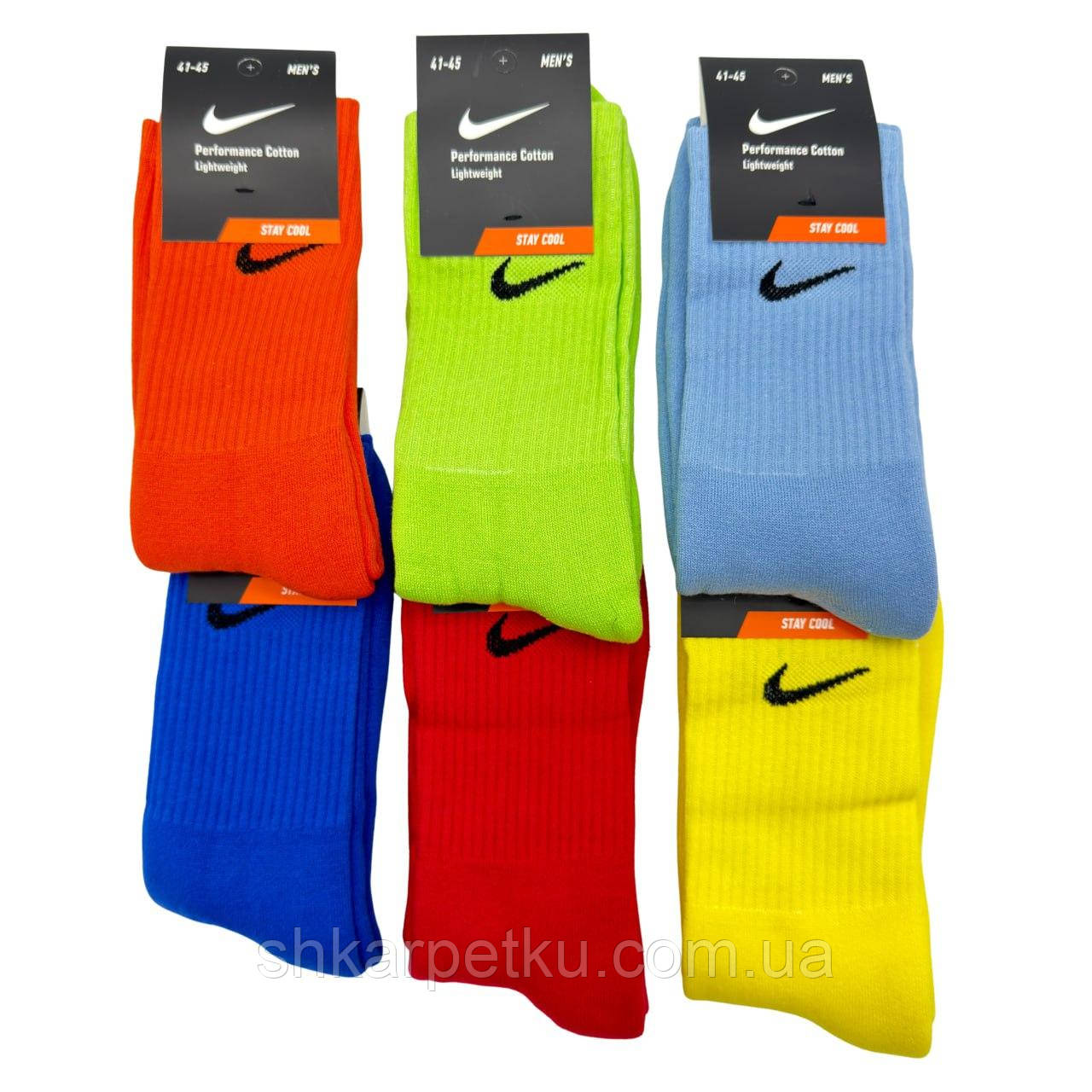 Чоловічі зимові високі тенісні спортивні шкарпетки N  махрові  однотонні 41-45 12 пар/уп, мікс кольорів, фото 1