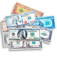 Магніт купюра долар на холодильник із символом 2026 року Коня, фото 3