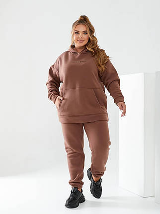 Жіночий теплий спортивний костюм великого розміру Розміри: 48-50, 52-54, 56-60, фото 1