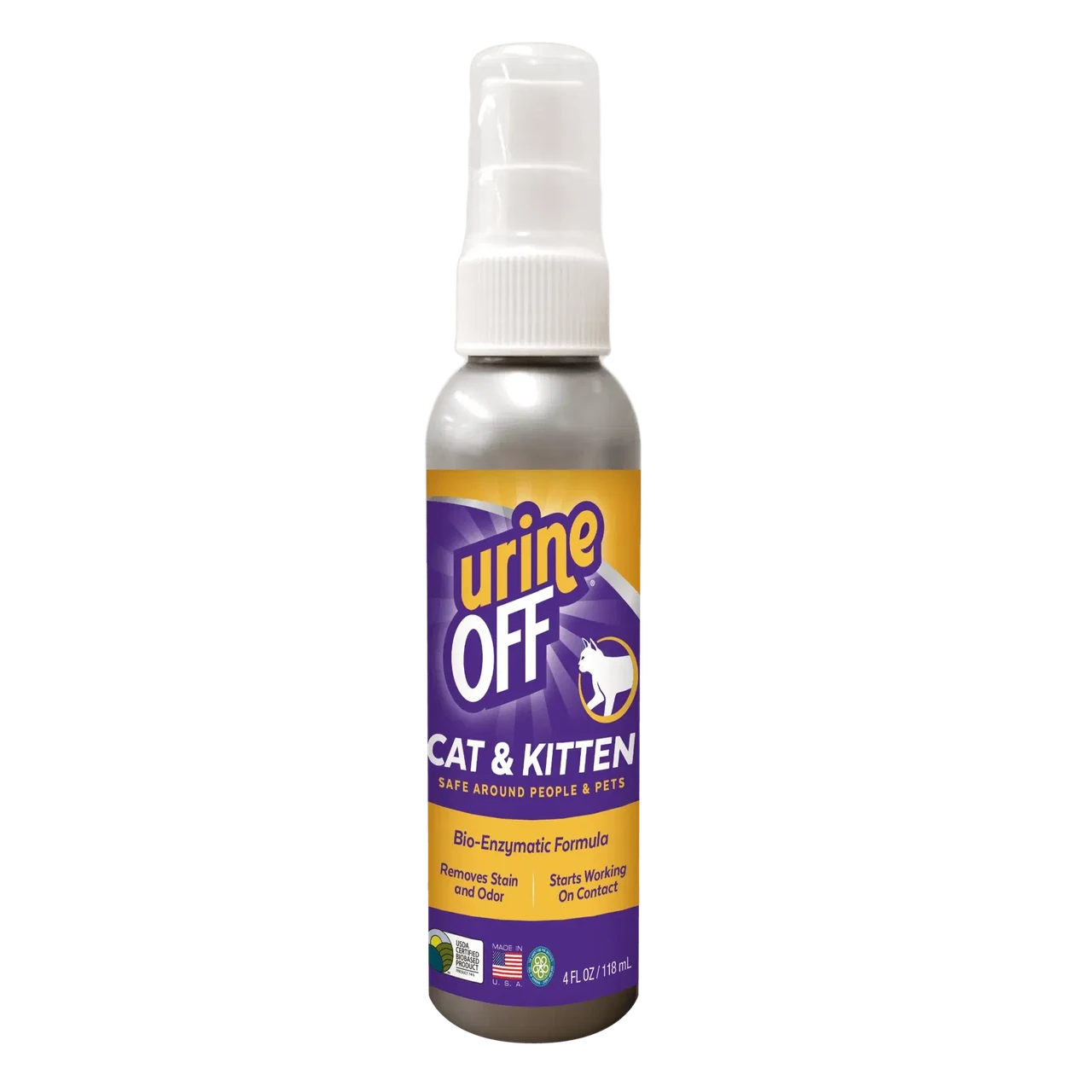 Спрей TropiClean Urine Off для видалення органічних плям і запахів від кошенят та котів 118 мл