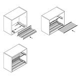 Сушка для посуду фасад 600мм (1 піддон пластик) VIBO, фото 3