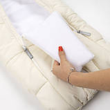 Дитячий зимовий комбінезон трансформер Молочний 3в1 Фліс утеплювач Hollowsoft до –20°C, від народження до 1 року, фото 3