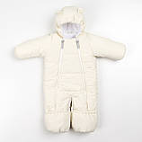 Дитячий зимовий комбінезон трансформер Молочний 3в1 Фліс утеплювач Hollowsoft до –20°C, від народження до 1 року, фото 6