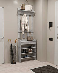 Передпокій Компакт(вішалка + полиця для взуття бетон