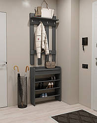 Передпокій Компакт(вішалка + полиця для взуття антрацит