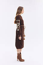 В'язана жіноча сукня "Любава" (шоколад, масло, карамель), фото 3