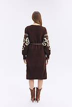 В'язана жіноча сукня "Любава" (шоколад, масло, карамель), фото 4