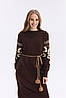 В'язана жіноча сукня "Любава" (шоколад, масло, карамель), фото 6