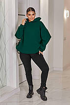 Тепле худі на флісі батал великого розміру Розміри: 50-52, 54-56, 58-60, 62-64, фото 2