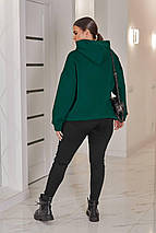 Тепле худі на флісі батал великого розміру Розміри: 50-52, 54-56, 58-60, 62-64, фото 3