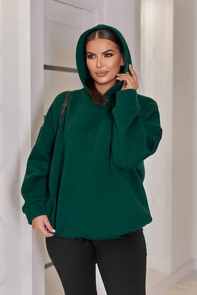 Тепле худі на флісі батал великого розміру Розміри: 50-52, 54-56, 58-60, 62-64, фото 1