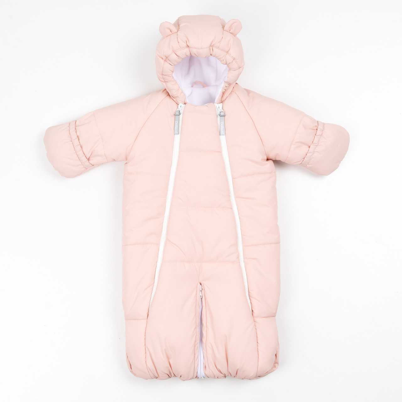 Дитячий зимовий комбінезон трансформер Рожевий 3в1 Фліс утеплювач Hollowsoft до –20°C, від народження до 1 року, фото 1