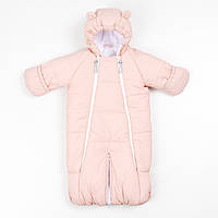 Дитячий зимовий комбінезон трансформер Рожевий 3в1 Фліс утеплювач Hollowsoft до –20°C, від народження до 1 року