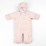 Дитячий зимовий комбінезон трансформер Рожевий 3в1 Фліс утеплювач Hollowsoft до –20°C, від народження до 1 року, фото 6