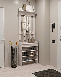 Передпокій Компакт(вішалка + полиця для взуття кашемір