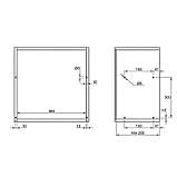 Сушка для посуду фасад 500мм (1 піддон нержавіюча сталь) VIBO, фото 6
