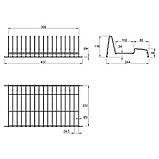 Сушка для посуду фасад 500мм (1 піддон нержавіюча сталь) VIBO, фото 8