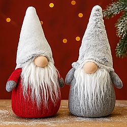 Новорічний ельф 20 см, гном новорічний маленький гномик, різдвяний гном із бородою в асортименті