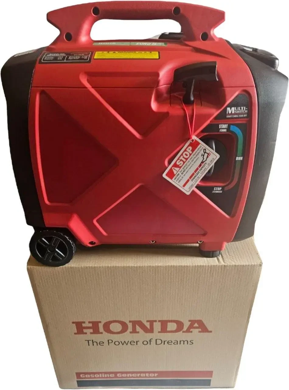 Інверторний генератор Honda EU35is 3.5 кВт — бензиновий, у шумопоглинаючому корпусі, з колесами та висувною ручкою