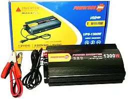 Інвертор PowerOne 1300W із зарядкою 12V220V Перетворювач